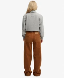 Mid Waist Baggy Mini Cord Pants