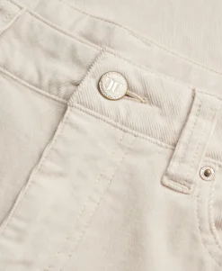 Mid Waist Baggy Mini Cord Pants