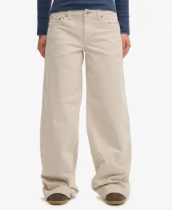 Mid Waist Baggy Mini Cord Pants