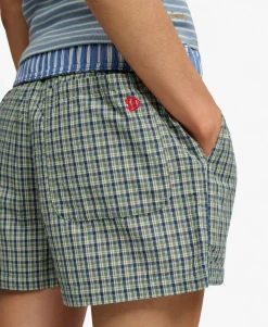 Mini Check Cotton Shorts