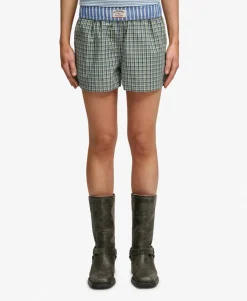Mini Check Cotton Shorts