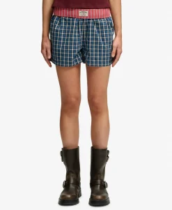 Mini Check Cotton Shorts