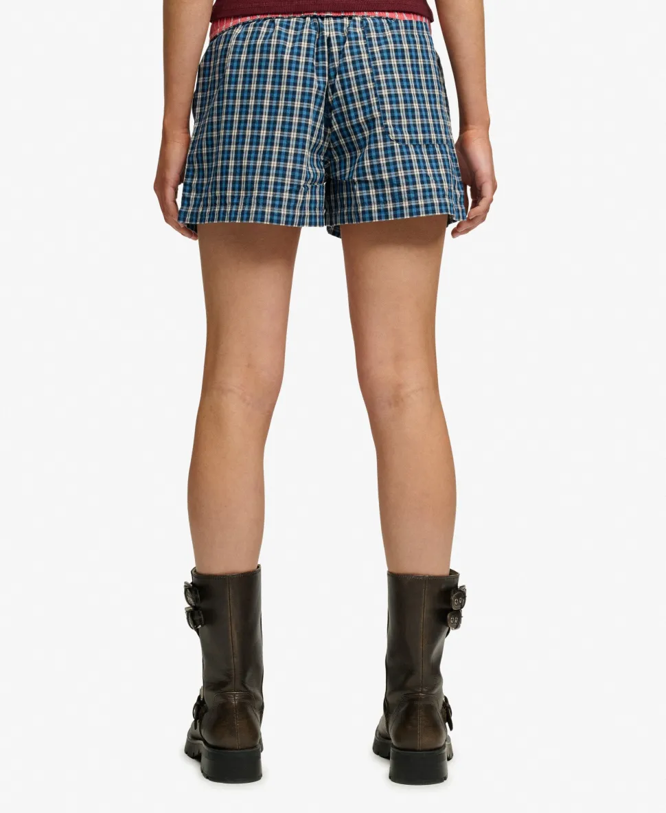 Mini Check Cotton Shorts