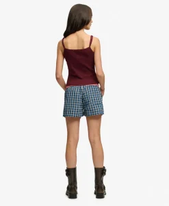 Mini Check Cotton Shorts