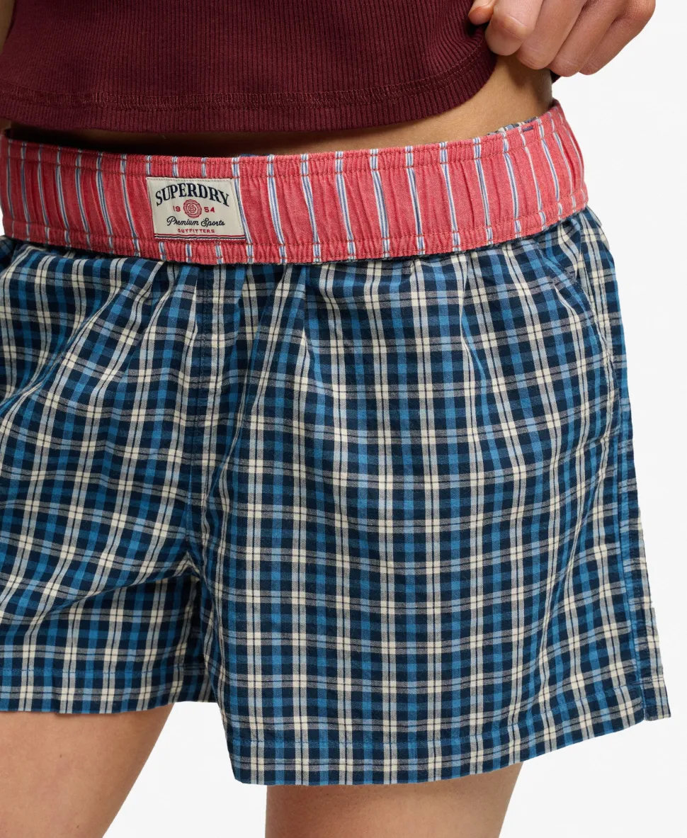 Mini Check Cotton Shorts