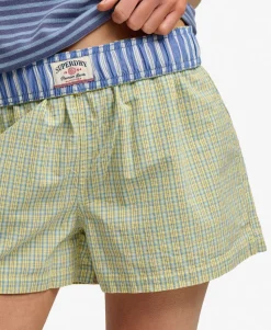 Mini Check Cotton Shorts