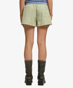 Mini Check Cotton Shorts