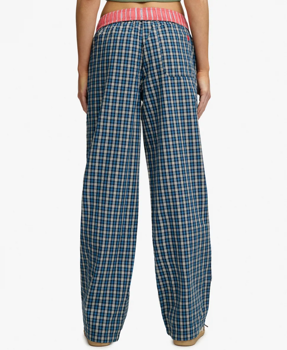 Mini Check Cotton Trousers
