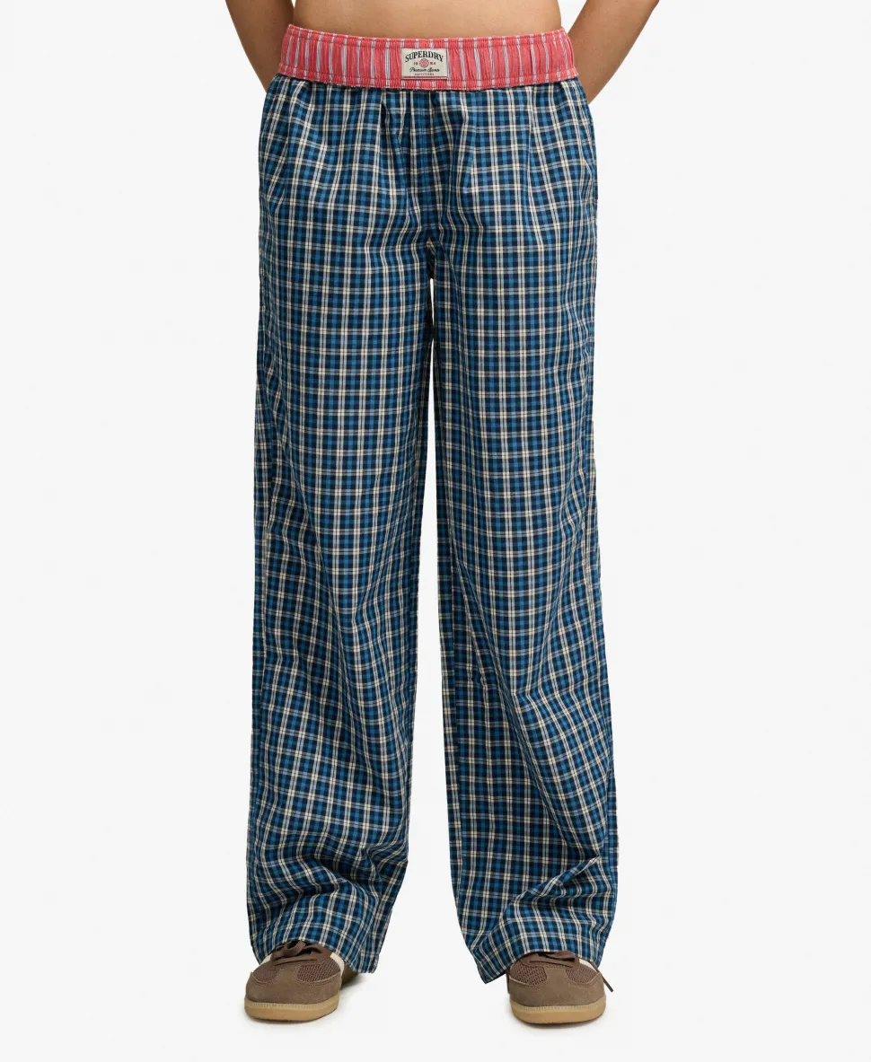 Mini Check Cotton Trousers