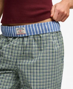 Mini Check Cotton Trousers