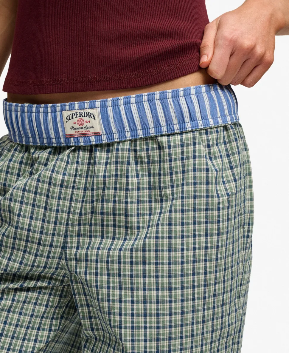 Mini Check Cotton Trousers