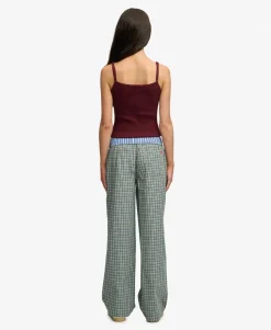 Mini Check Cotton Trousers