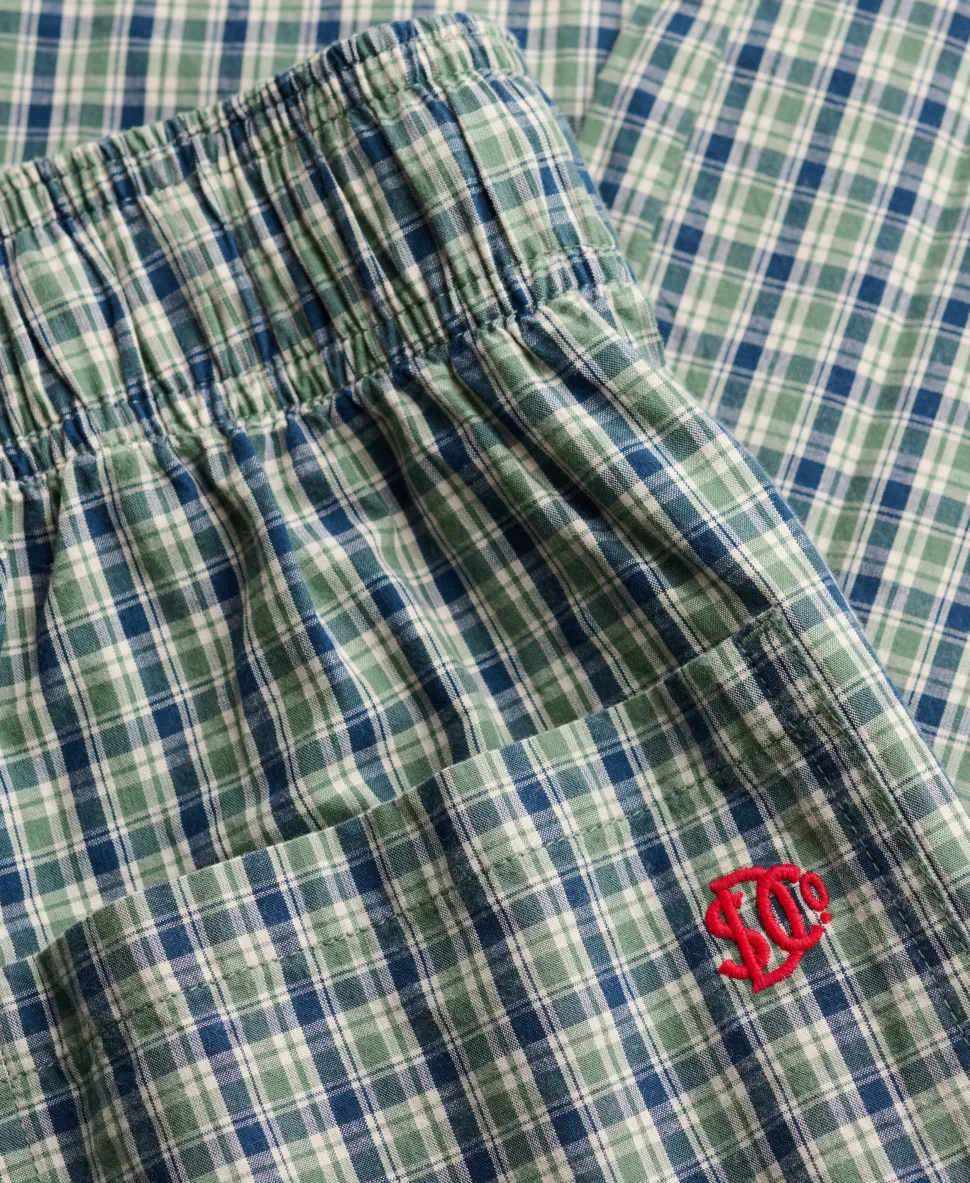 Mini Check Cotton Trousers