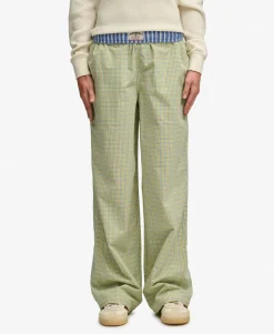 Mini Check Cotton Trousers