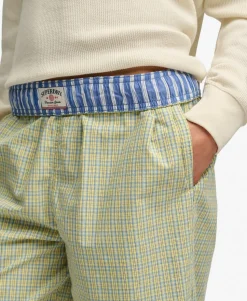 Mini Check Cotton Trousers