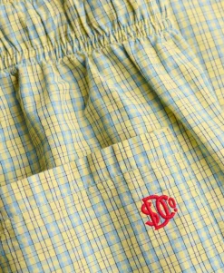 Mini Check Cotton Trousers