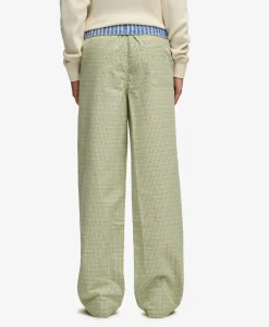 Mini Check Cotton Trousers