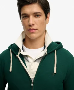 Monogram Embroidered Zip Hoodie
