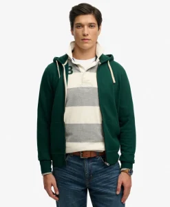 Monogram Embroidered Zip Hoodie