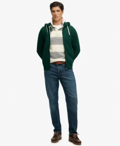 Monogram Embroidered Zip Hoodie