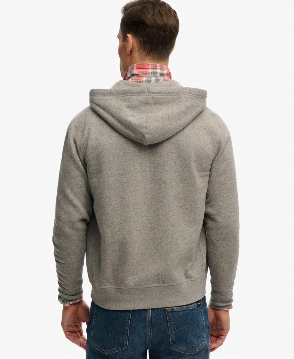 Monogram Embroidered Zip Hoodie