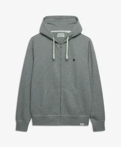 Monogram Embroidered Zip Hoodie