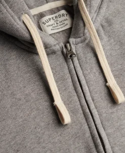 Monogram Embroidered Zip Hoodie