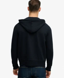 Monogram Embroidered Zip Hoodie