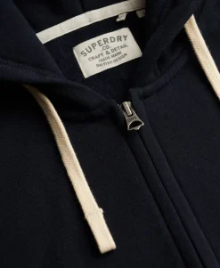 Monogram Embroidered Zip Hoodie