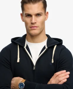 Monogram Embroidered Zip Hoodie
