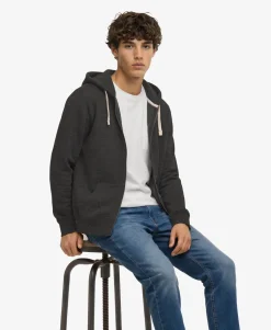 Monogram Embroidered Zip Hoodie