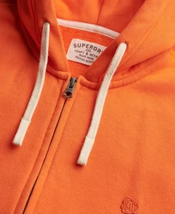 Monogram Embroidered Zip Hoodie