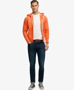 Monogram Embroidered Zip Hoodie