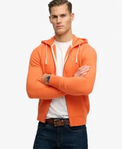 Monogram Embroidered Zip Hoodie
