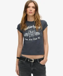 Motörhead x Superdry Cap Sleeve Band T-Shirt