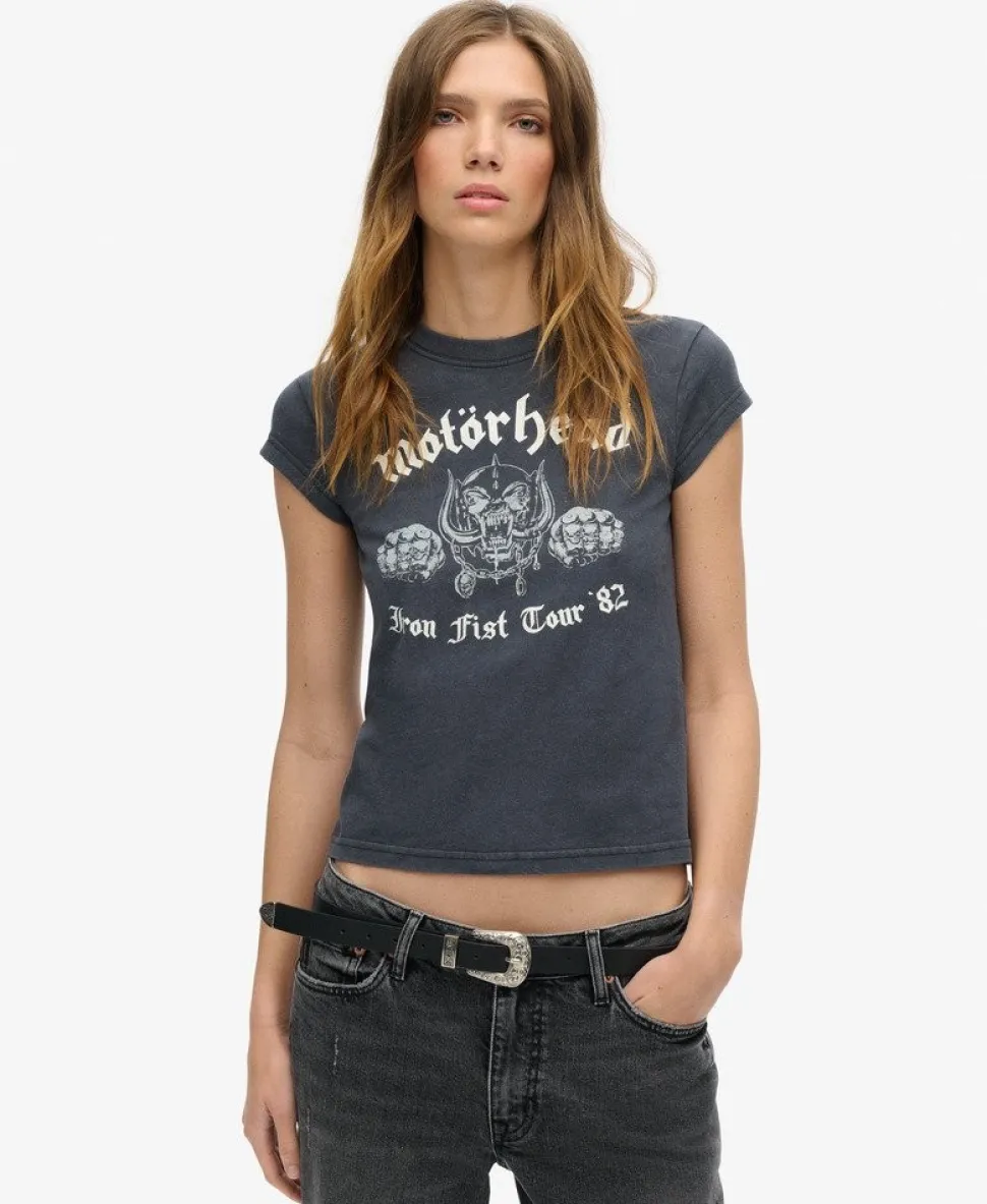Motörhead x Superdry Cap Sleeve Band T-Shirt