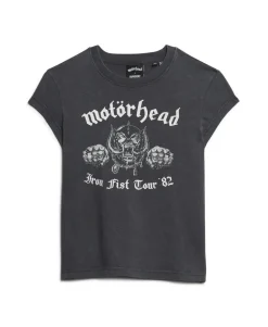 Motörhead x Superdry Cap Sleeve Band T-Shirt