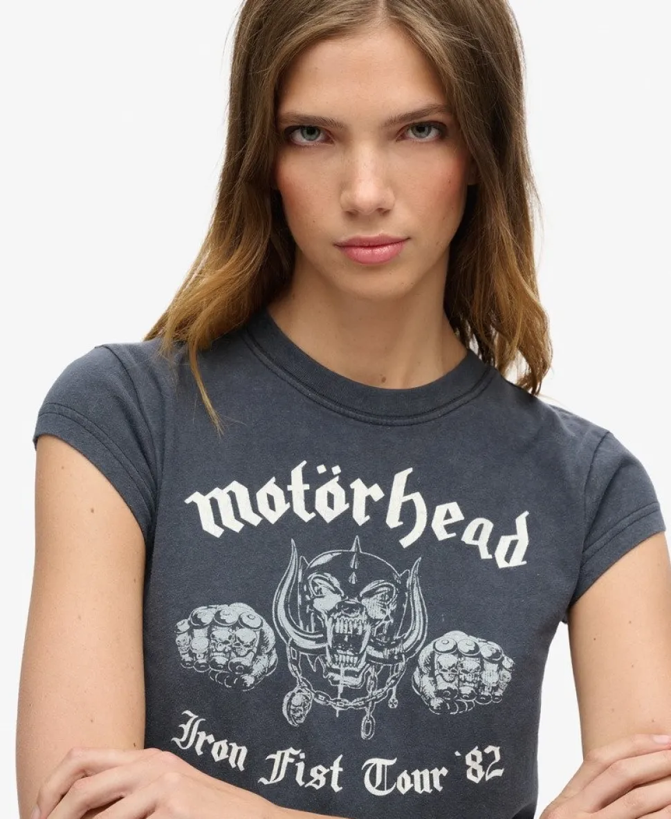 Motörhead x Superdry Cap Sleeve Band T-Shirt
