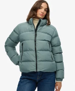 Non Hooded Sports Puffer Jacket