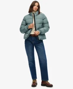 Non Hooded Sports Puffer Jacket