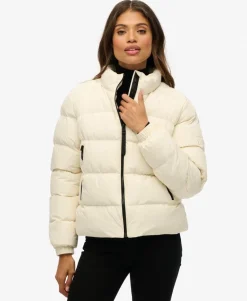 Non Hooded Sports Puffer Jacket