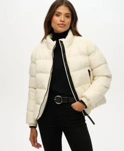 Non Hooded Sports Puffer Jacket