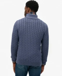 Organic Cotton Classic Cable Half-Zip Jumper