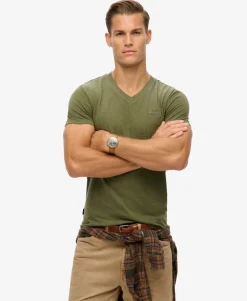 Organic Cotton Essential Logo V Neck T-Shirt