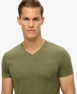 Organic Cotton Essential Logo V Neck T-Shirt