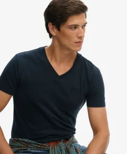 Organic Cotton Essential Logo V Neck T-Shirt