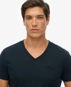 Organic Cotton Essential Logo V Neck T-Shirt