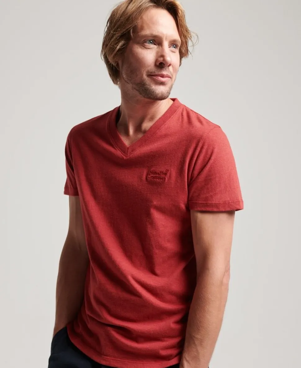 Organic Cotton Essential Logo V Neck T-Shirt