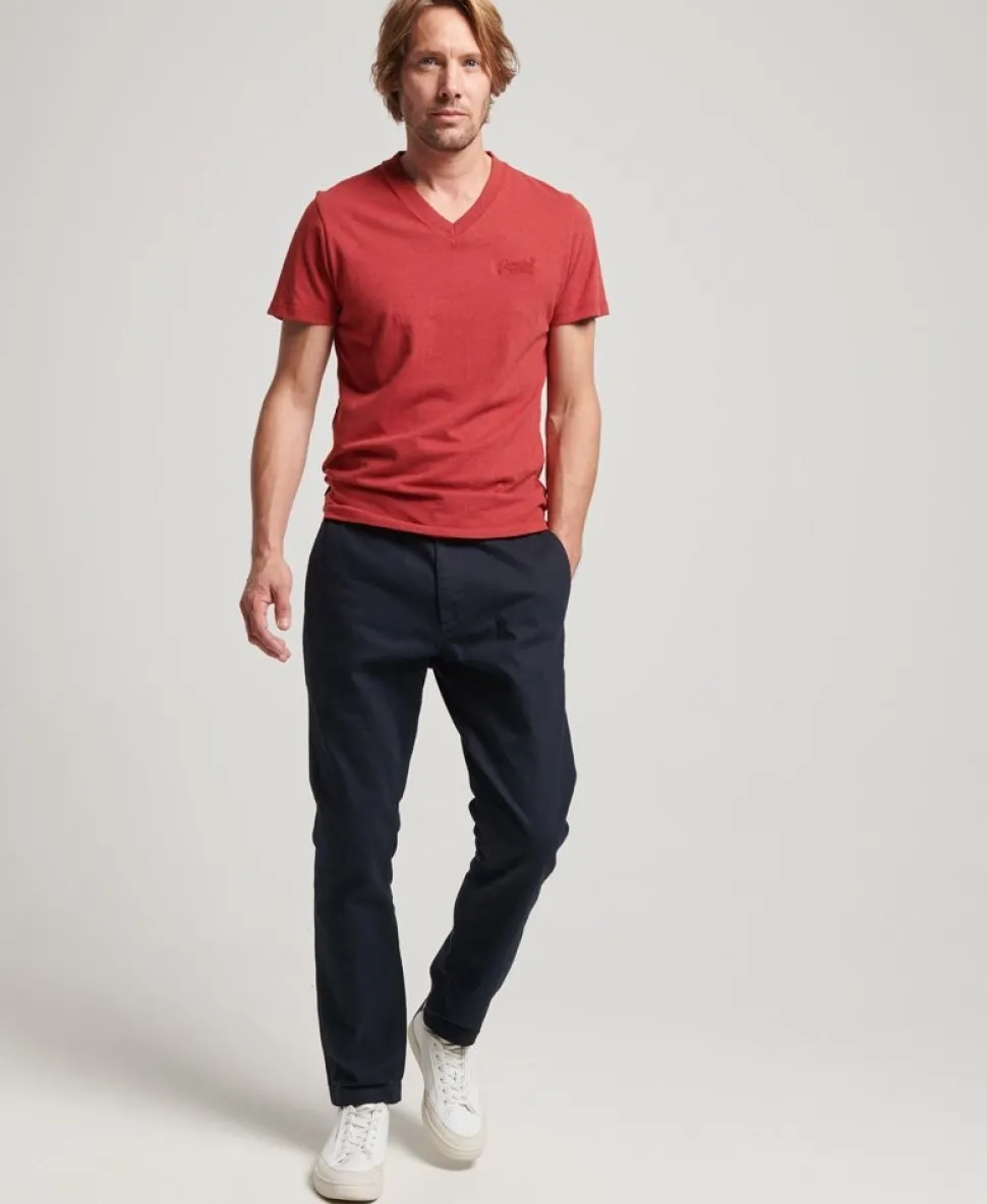 Organic Cotton Essential Logo V Neck T-Shirt