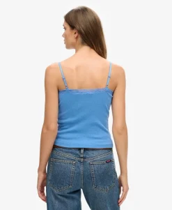 Organic Cotton Essential Rib Lace Cami Top